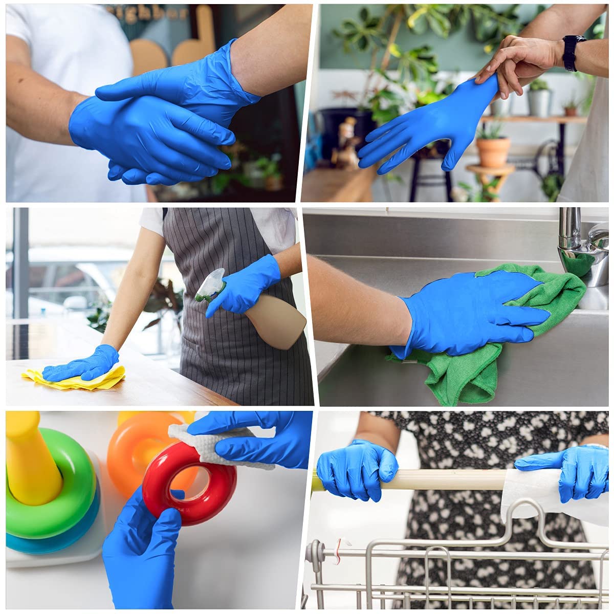 Only EST Vinyl Disposable Gloves - Powder Free - Blue
