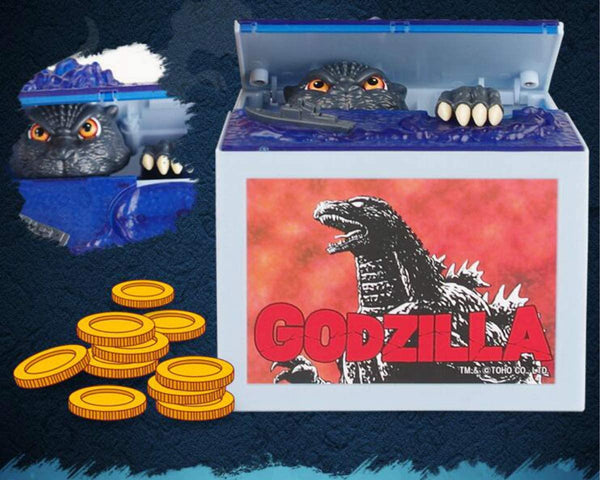 Godzilla Stealing Coin Piggy Bank
