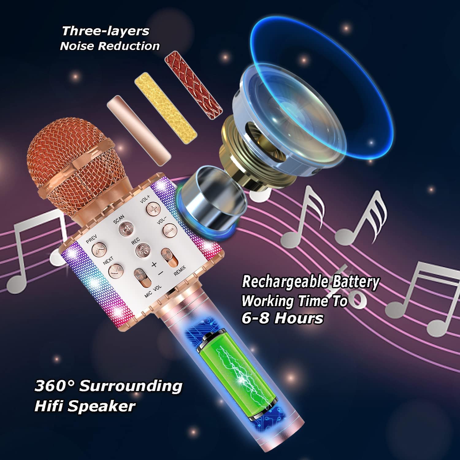Wireless Handheld Karaoke Microphone