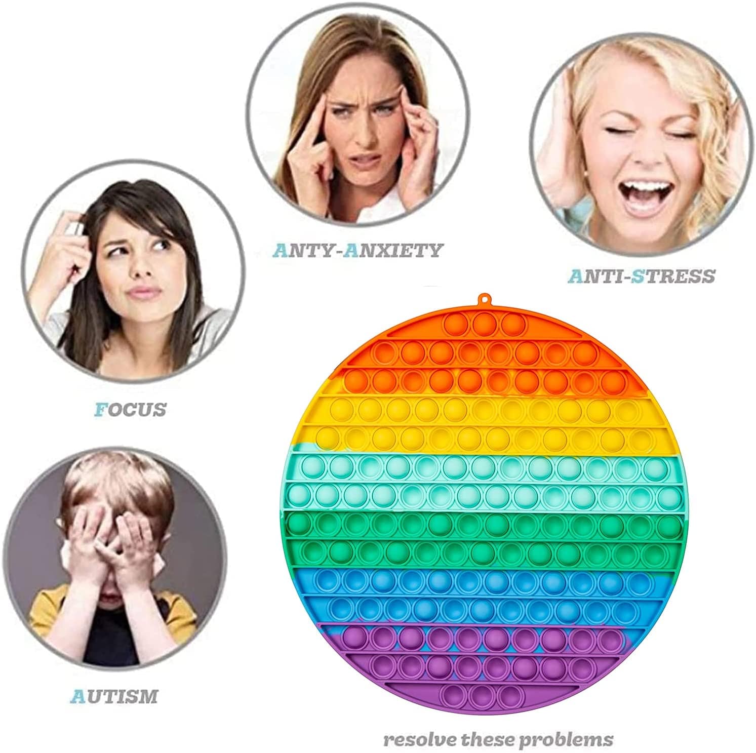 POPBUBBLE - ROUND RAINBOW 11.5