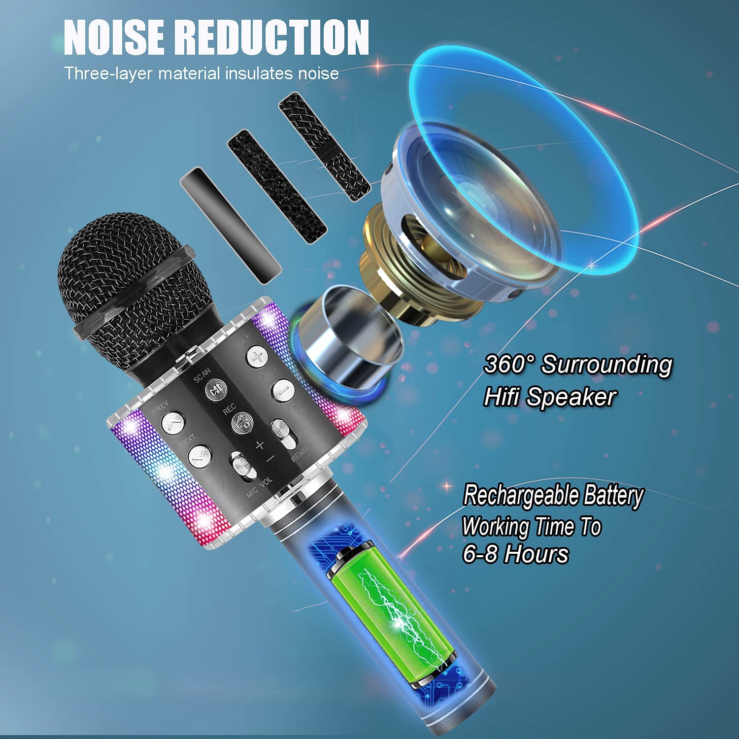 Wireless Handheld Karaoke Microphone