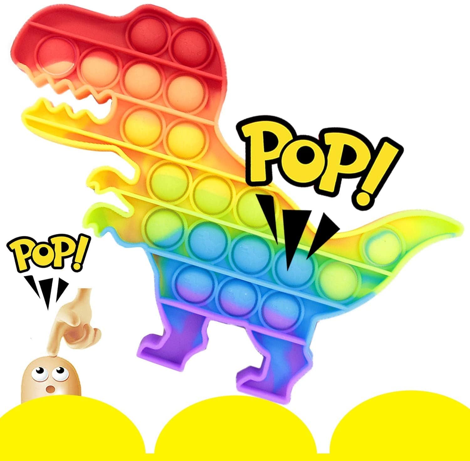 POPBUBBLE - DINO RAINBOW- SMALL
