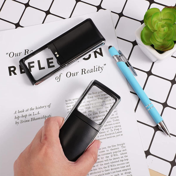 Magnifier Loupe - Sliding Magnifying Glass With 2 LED Lights