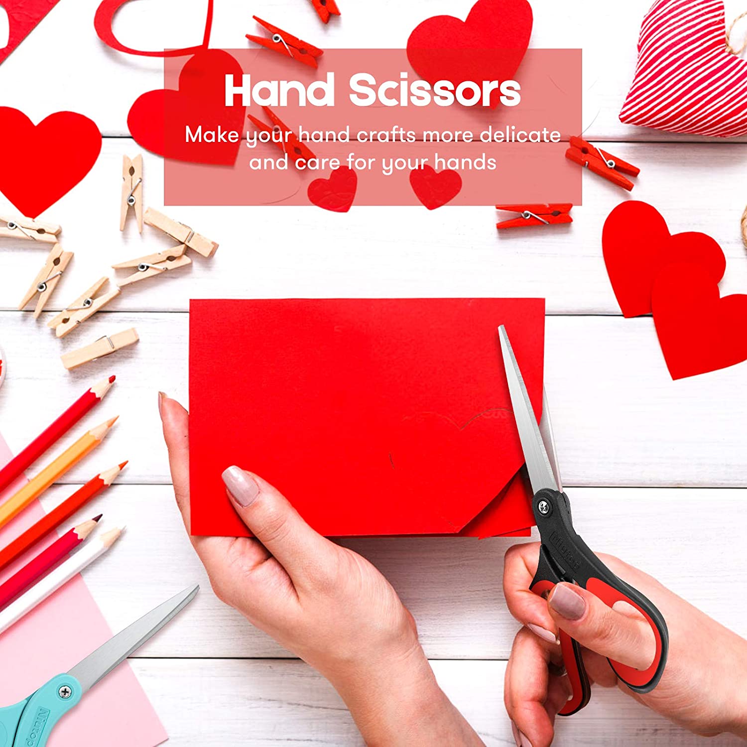Multi-purpose 3 Pack Scissors With Soft Grip