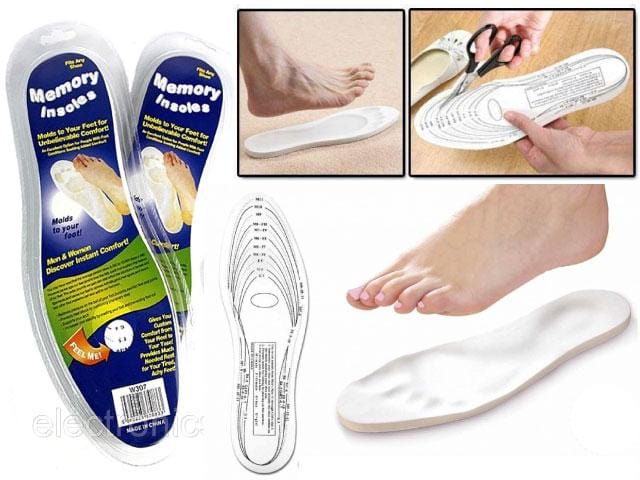 Memory Foam Shoe Insoles - Cuttable - One Size Fits All