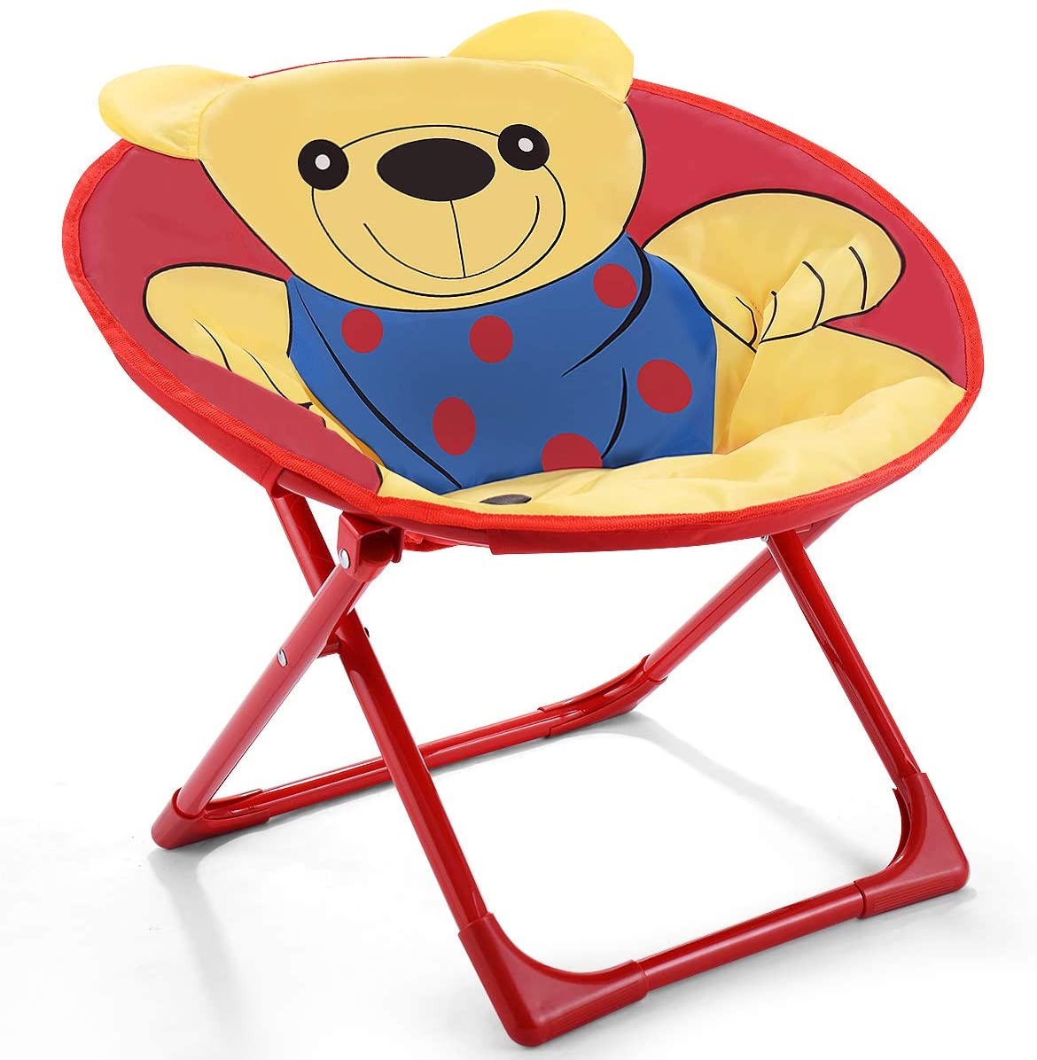 KIDS FOLDING MOON CHAIR - AVAILABLE IN 7 CUTE ANIMAL PATTERNS!
