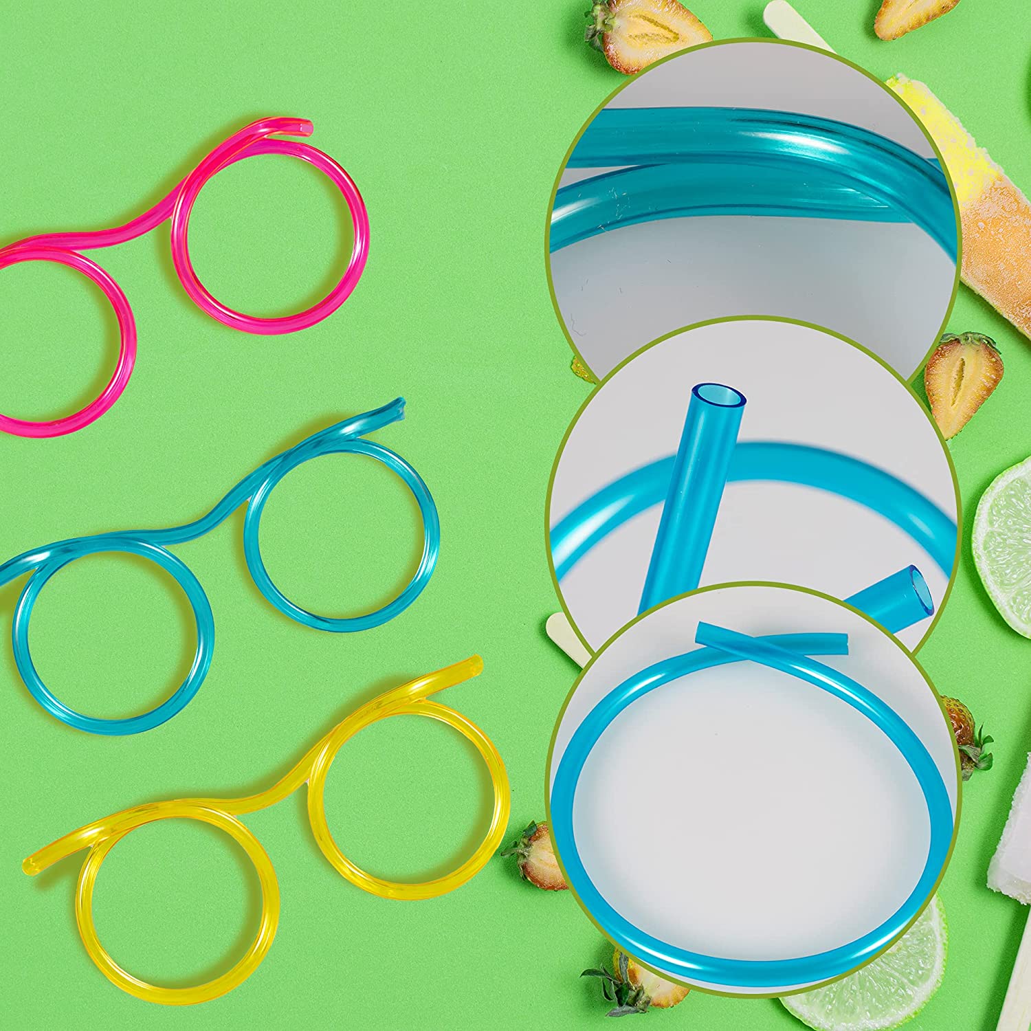 Silly Straws - 5 Assorted Colours