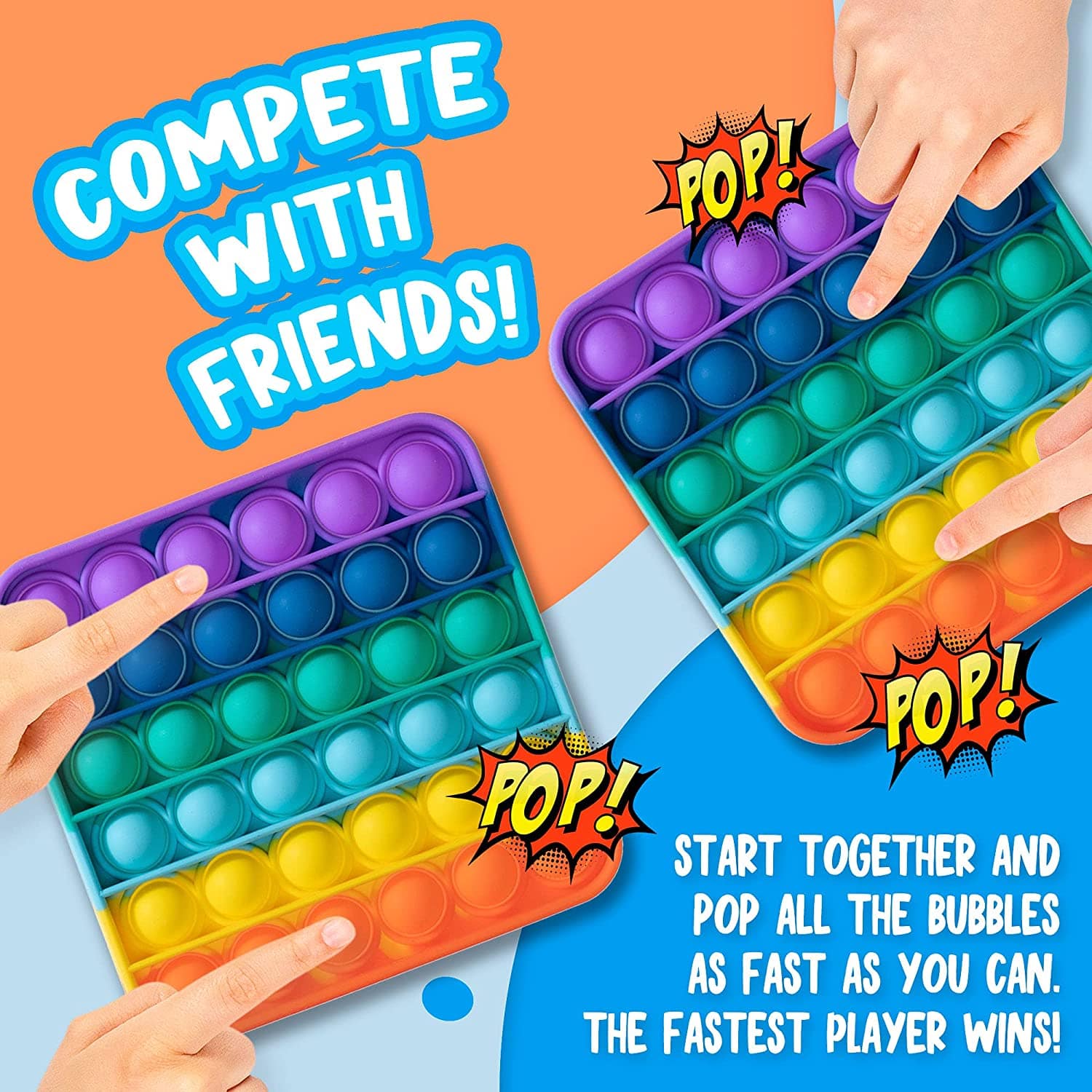 PopBubble - Square Rainbow Colour