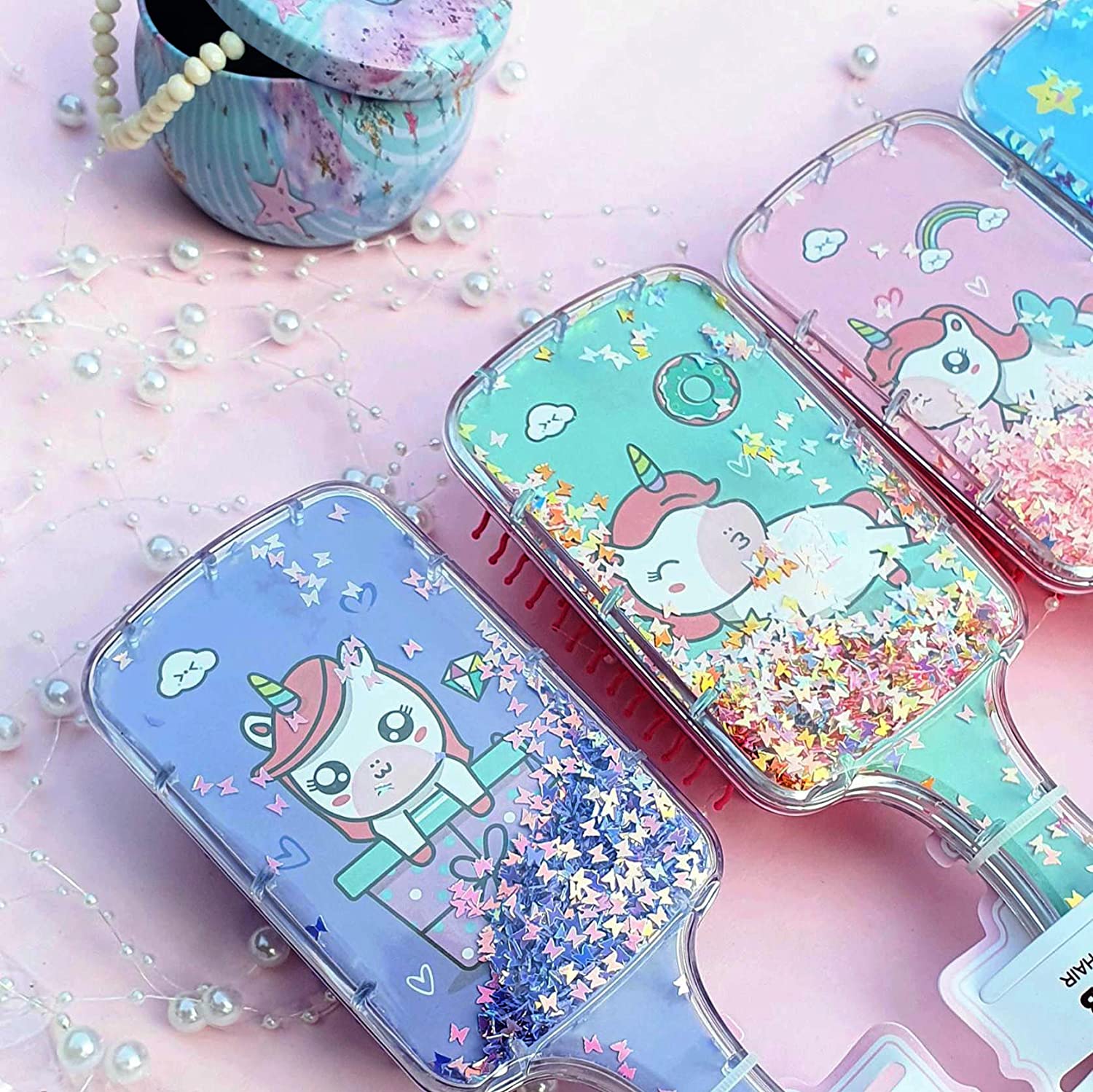 Unicorn Glitter Hair Brush