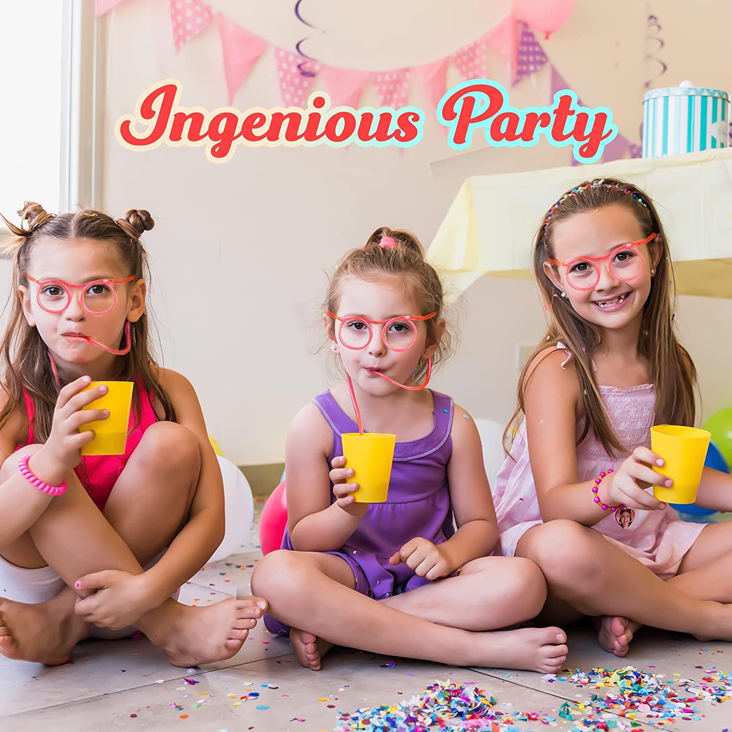 Silly Straws - 5 Assorted Colours