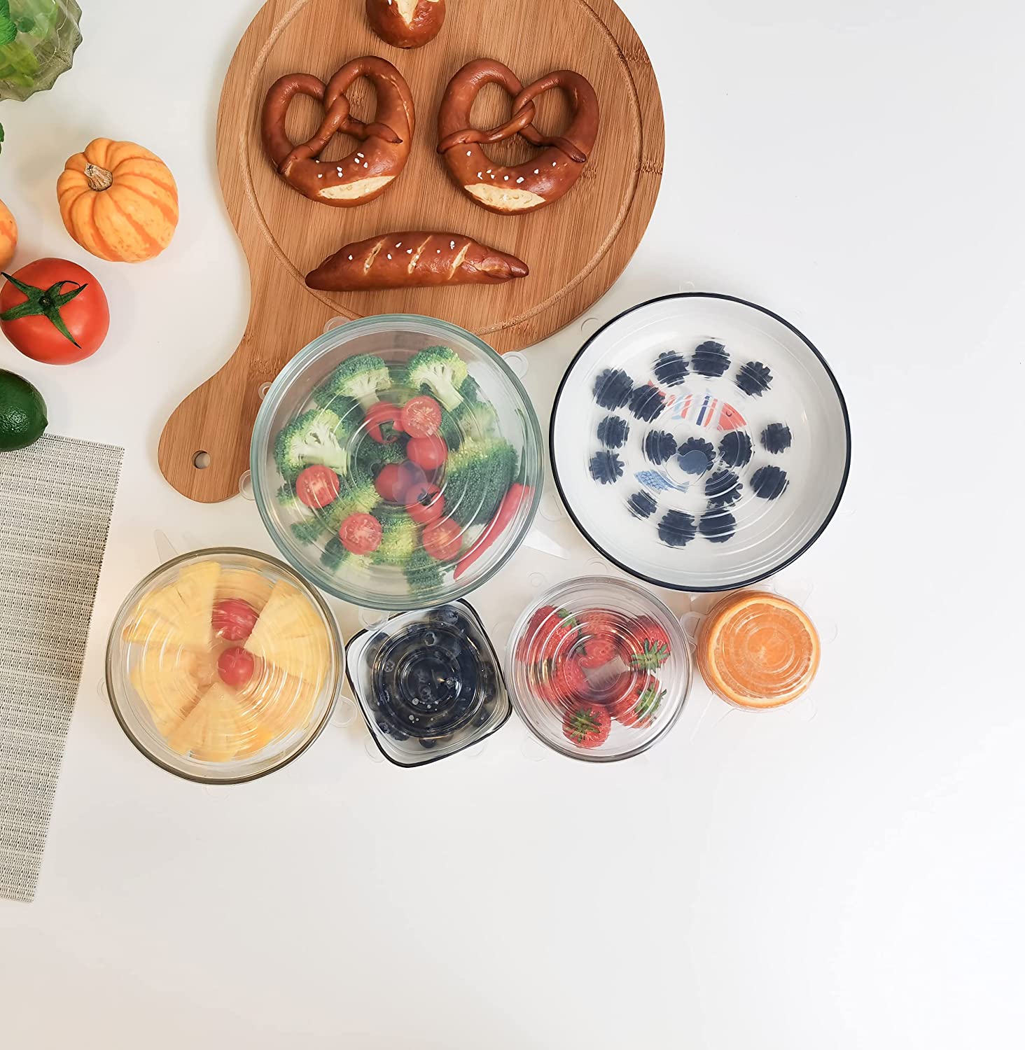 Super Stretchy Silicone Lids - 6 Sets