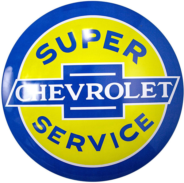 Chevrolet Super Service Dome Sign 12"