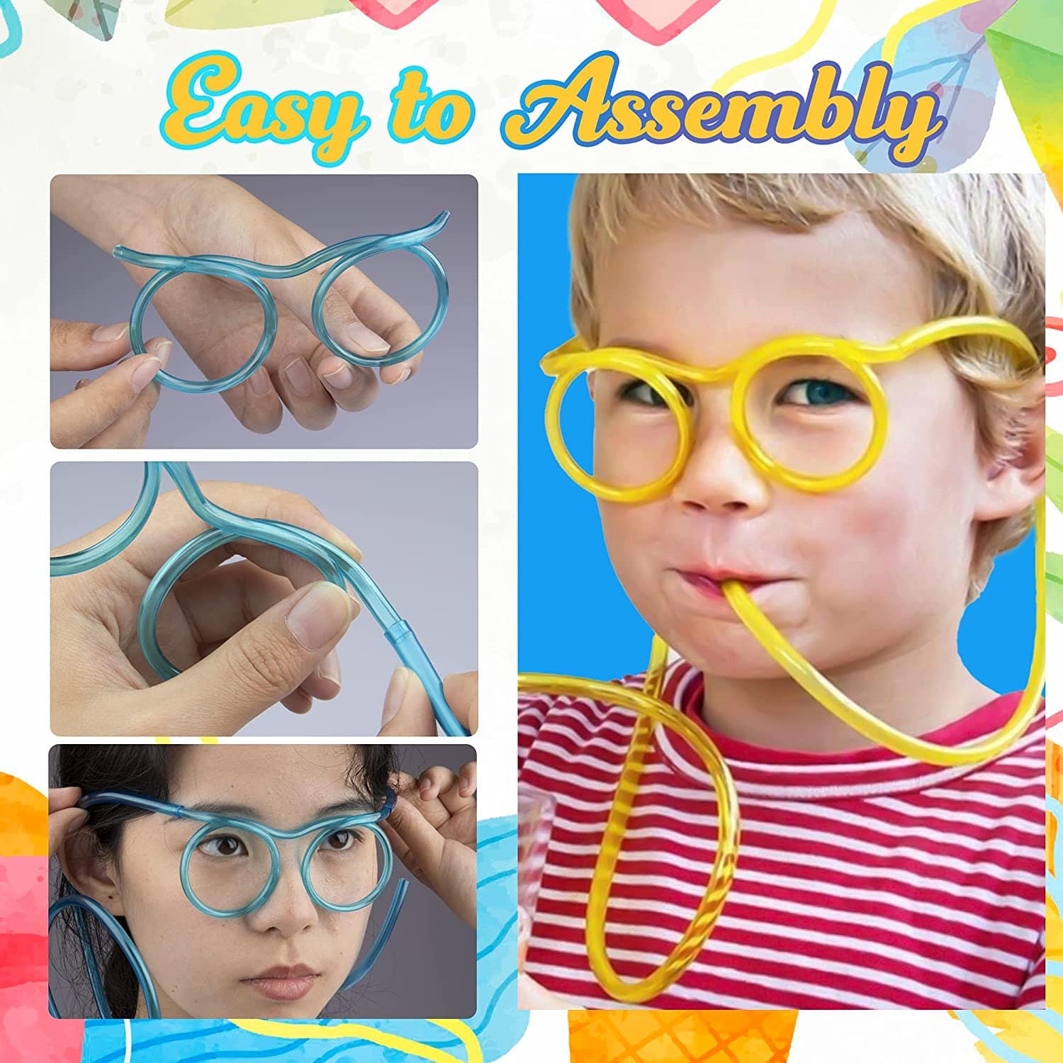 Silly Straws - 5 Assorted Colours