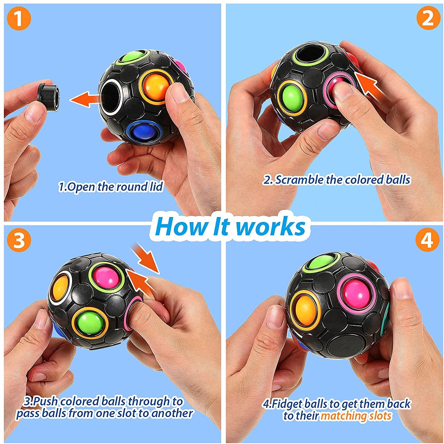 Rainbow Ball Fidget Toy