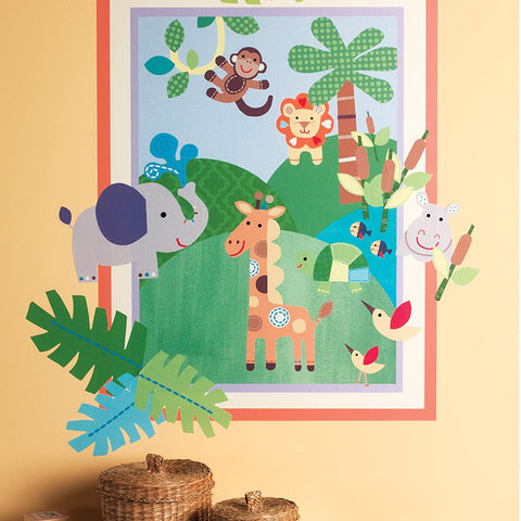 Wallies Wall Play Decor - Jungle Friends