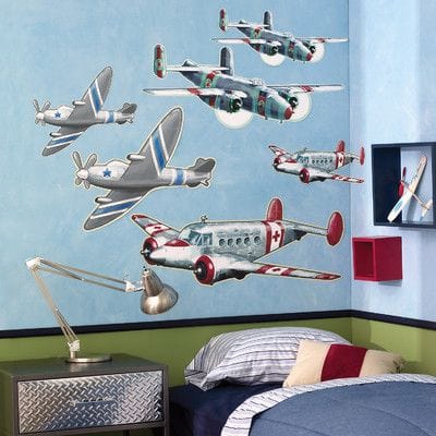 Wallies Big Murals Wall Decor - Airplanes