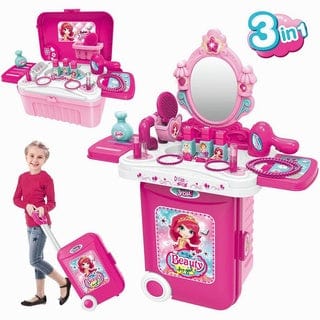 3 IN 1 Portable Beauty Suitcase Play Set