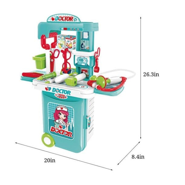 3 IN 1 Portable Doctor Suitcase Playset