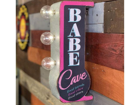 Vintage Metal Marquee LED Sign - Babe Cafe