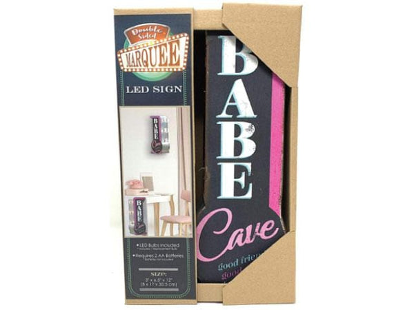 Vintage Metal Marquee LED Sign - Babe Cafe