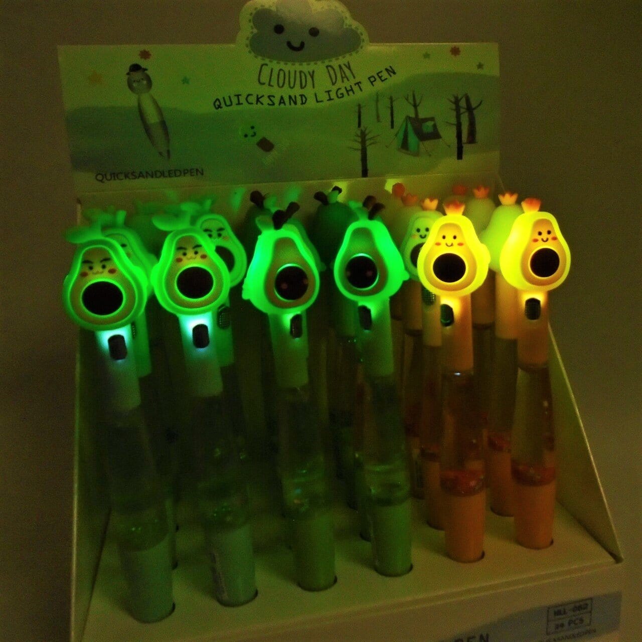 Avocado Light Up Pen - Set of 3