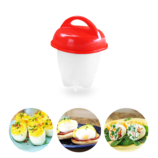 Non-Stick Silicone No-Peel Hard-Boiled Egg & Mini Omelet Pod Cookers