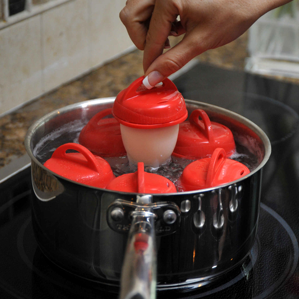Non-Stick Silicone No-Peel Hard-Boiled Egg & Mini Omelet Pod Cookers