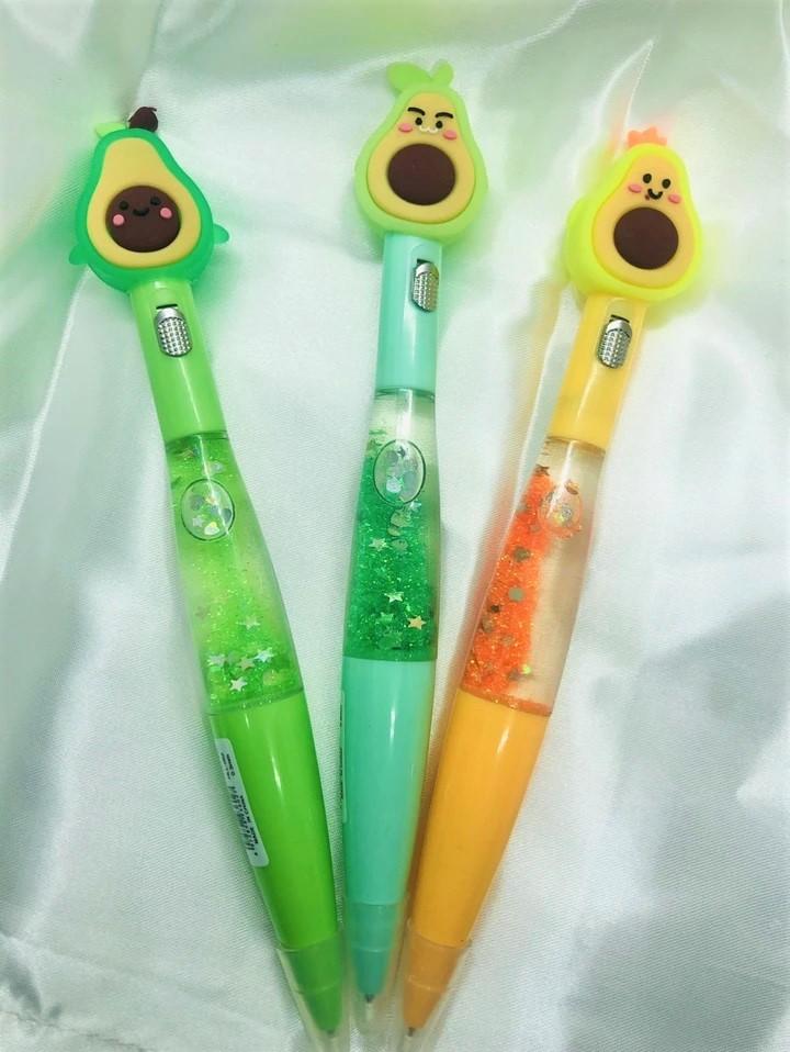 Avocado Light Up Pen - Set of 3