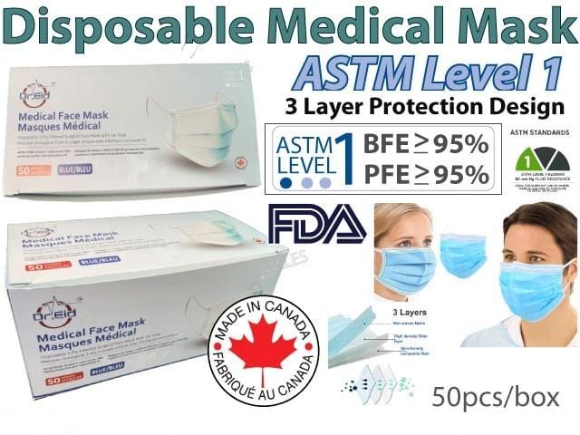 Disposable Medical Mask -ASTM Level 1