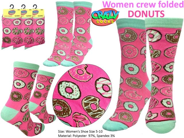 Crazy Socks - Donuts Womens