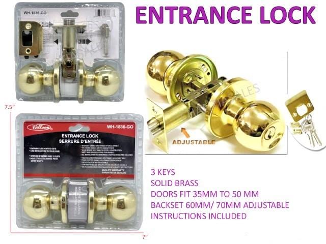 Wellson Entrance Lock With 3 Keys
