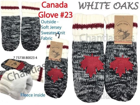 White Oaks Winter Canada Glove - Dark Gray