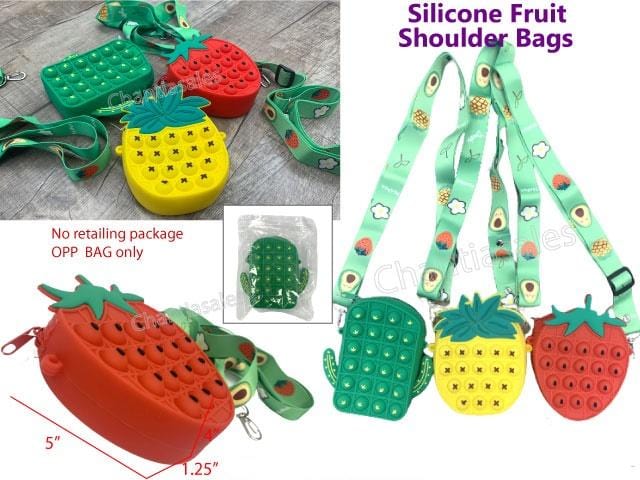 Silicone Fruit Shoulder Bags - Available in 3 Different Colours