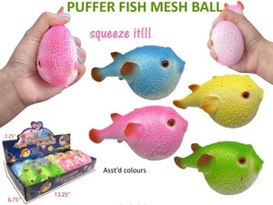 Puffer Fish Mesh Ball - 4 Pack