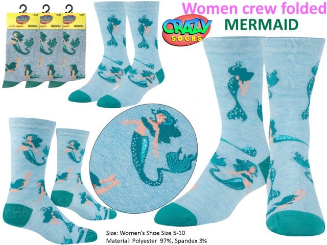 Crazy Socks - Mermaid Womens