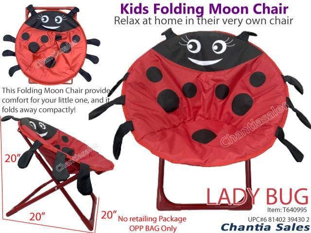 KIDS FOLDING MOON CHAIR - AVAILABLE IN 7 CUTE ANIMAL PATTERNS!
