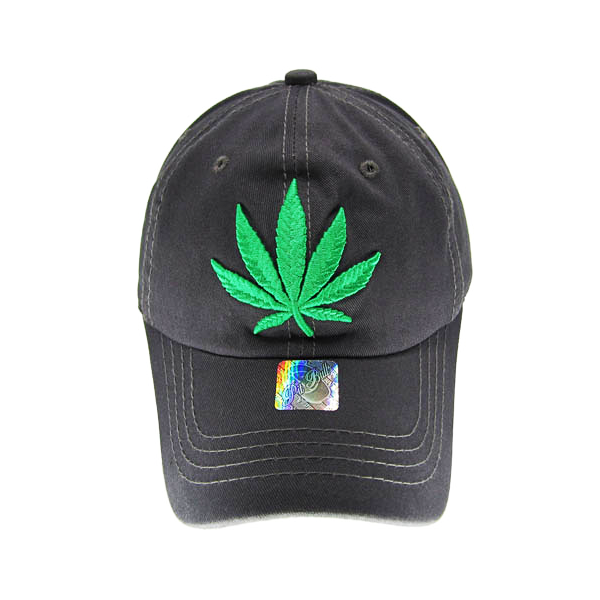Weed Leaf Stitched and Embroidered Baseball Cap - 5 Colours Available!