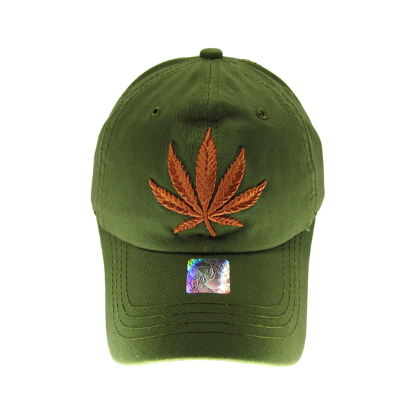 Weed Leaf Stitched and Embroidered Baseball Cap - 5 Colours Available!