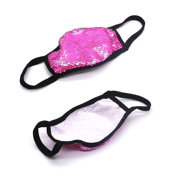 2 Pack: Reusable Sequin Changing Colour Fashion Mask