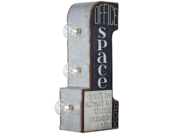 Vintage Metal Marquee LED Sign - Office Space