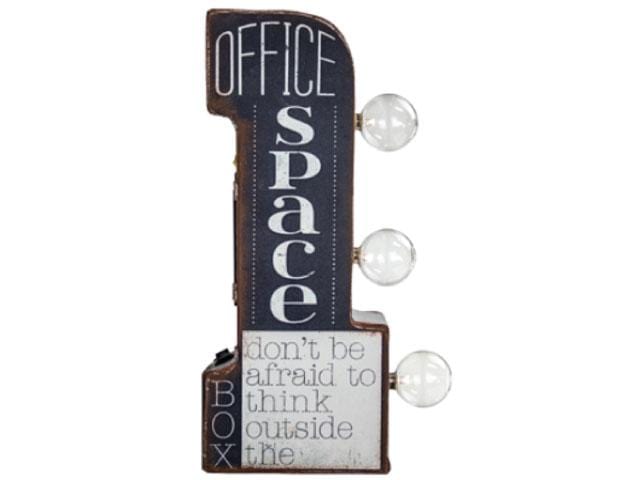 Vintage Metal Marquee LED Sign - Office Space