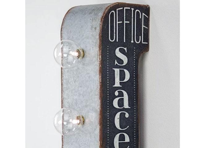 Vintage Metal Marquee LED Sign - Office Space