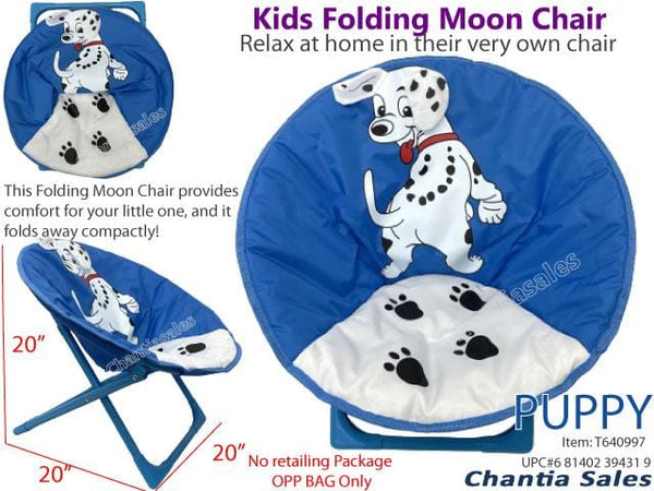 KIDS FOLDING MOON CHAIR - AVAILABLE IN 7 CUTE ANIMAL PATTERNS!