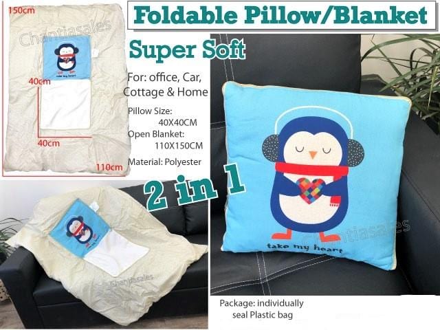 2-In-1 Foldable Pillow Blanket