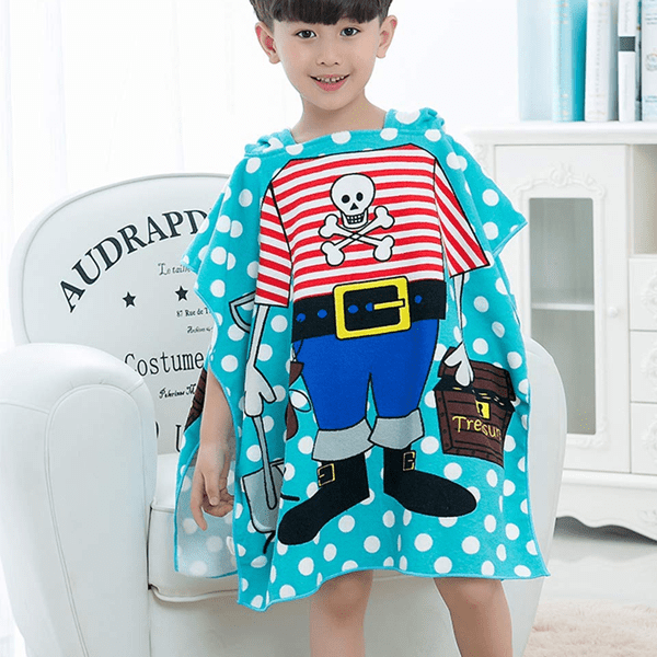 Kids Hooded Poncho Bath Towel