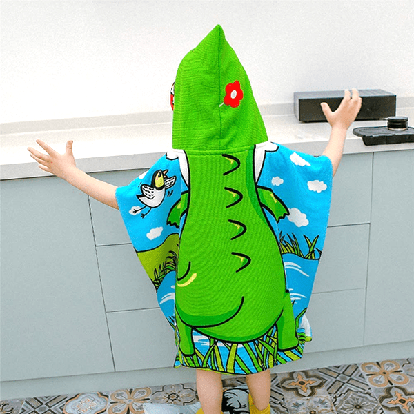 Kids Hooded Poncho Bath Towel