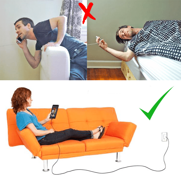 10-Feet Tangle-Free Charging Cables For iPhone & Android