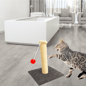"Cat Toy Scratch Post" With Hanging Ball Exerciser