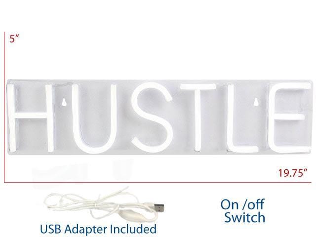 HUSTLE Super Bright LED Neon Light Sign