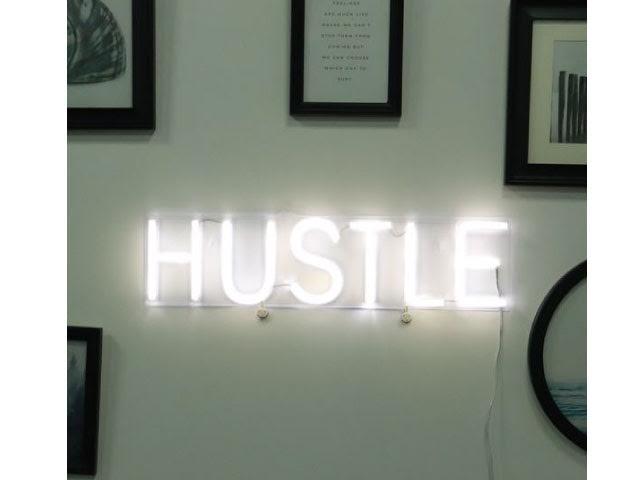 HUSTLE Super Bright LED Neon Light Sign